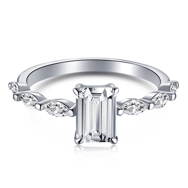 <MAGIC>1.0 Carat Dainty Resplendent Radiant Cut Daily Ring