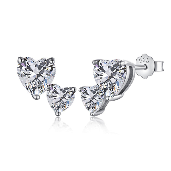 <MAGIC>Double Heart-Shape Classic Princess Style Earrings