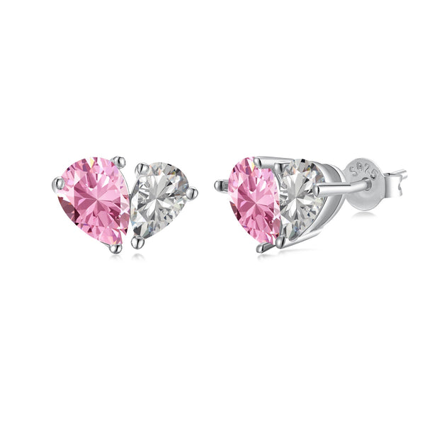 <MAGIC>Dazzling Elegant Heart Cut Lover Earrings