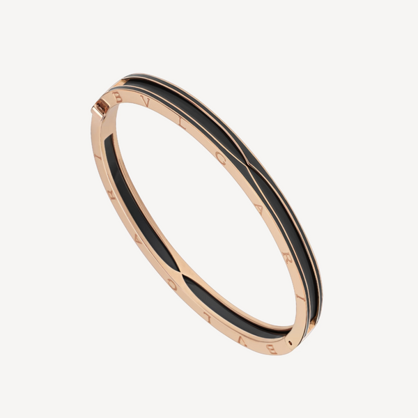 <MAGIC>ZERO 1 PINK GOLD WITH MATTE BLACK CERAMIC BRACELET
