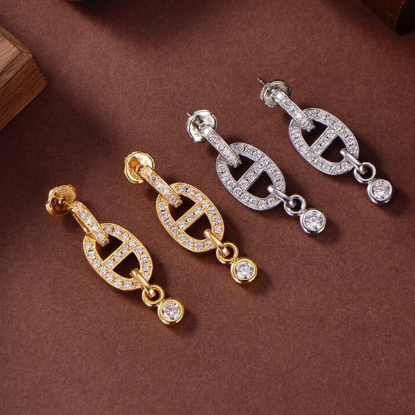 <MAGIC>HM CHAINE DIAMOND EARRINGS