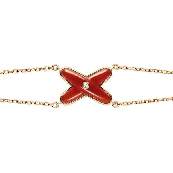 <MAGIC>JEUX BRACELET CARNELIAN PINK GOLD 1 DIAMOND