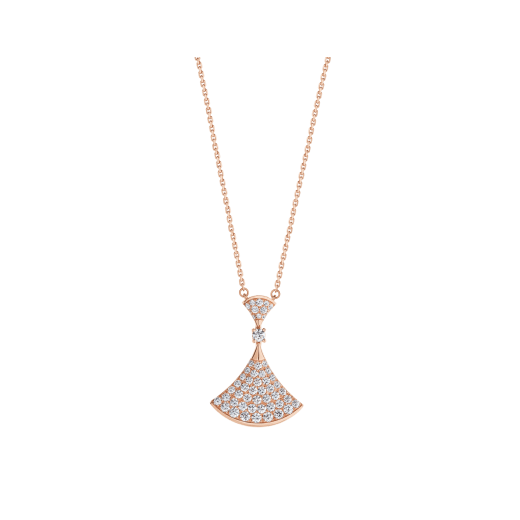 <MAGIC>DREAM NECKLACE PINK GOLD FULL DIAMOND