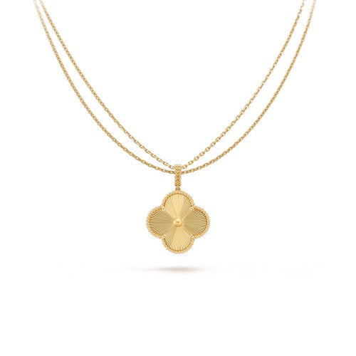 ˇMagic JewelryˇCLOVER 25MM PEDANT NECKLACE GOLD