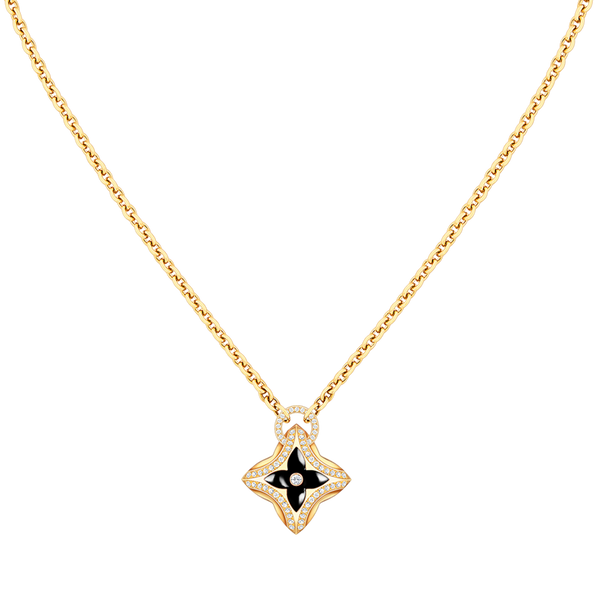 <MAGIC>STAR PEDANT PINK GOLD DIAMOND NECKLACE