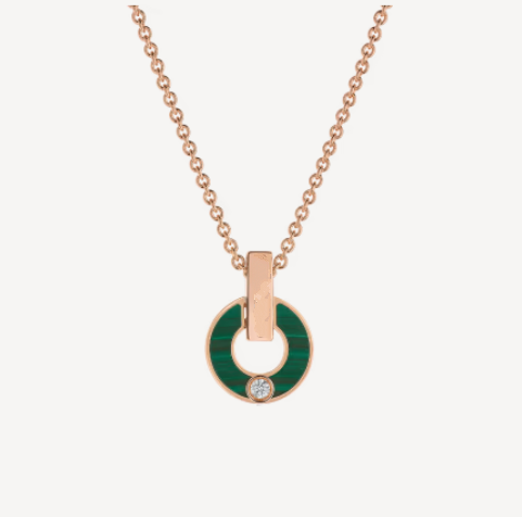 <MAGIC>GARI NECKLACE PINK GOLD MALACHITE