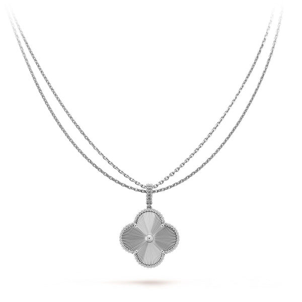 ˇMagic JewelryˇCLOVER 25MM SILVER BIG CLOVER NECKLACE